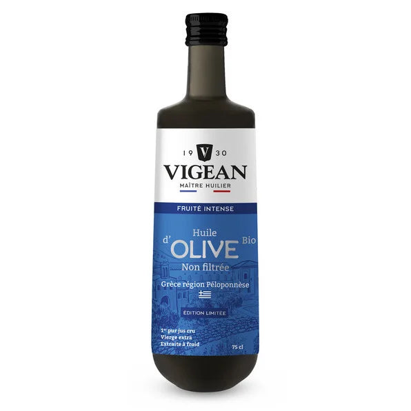 VIGEAN -- Huile olive non filtree grece - 75cl